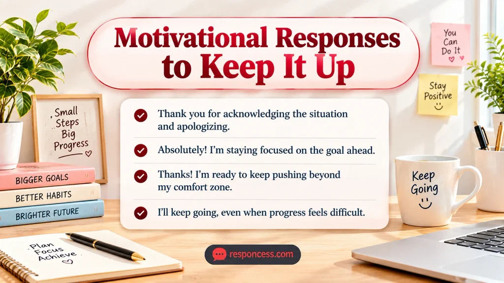 Motivational Responses to Keep It Up