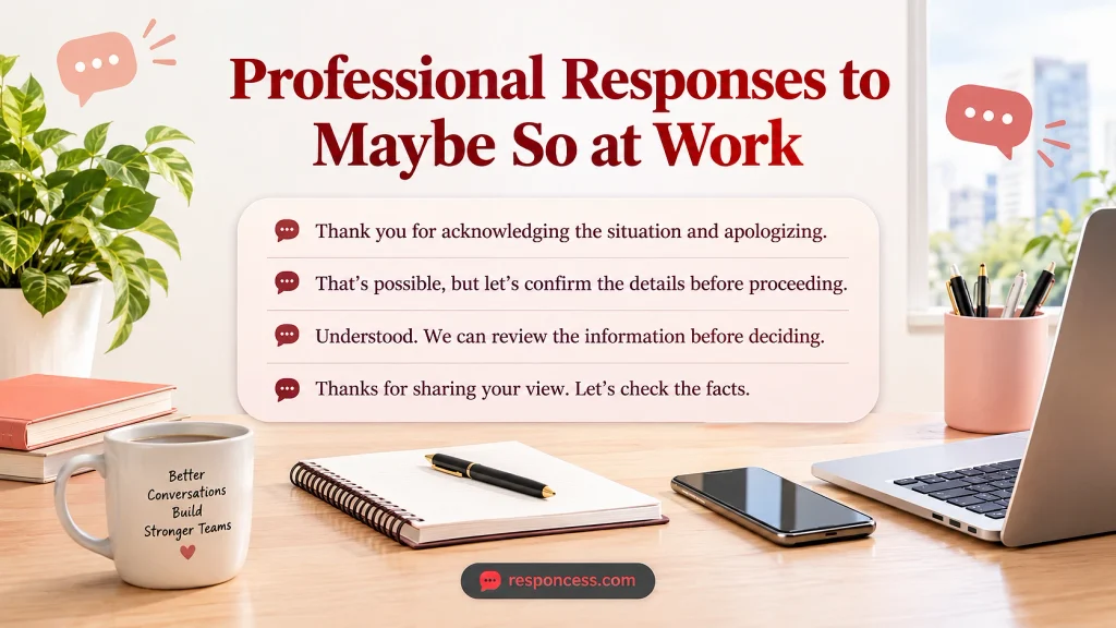 Professional Responses to Maybe So at Work
