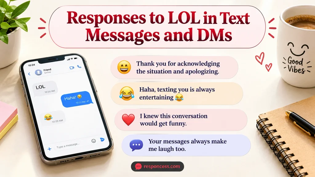 Responses to LOL in Text Messages and DMs