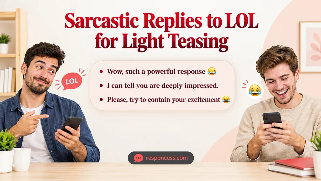 Sarcastic Replies to LOL for Light Teasing