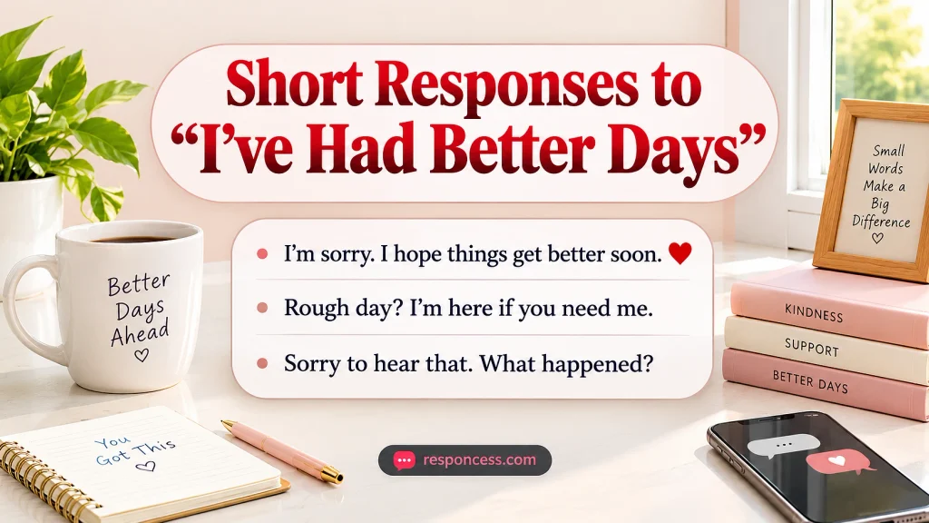 Short Responses to “I’ve Had Better Days”