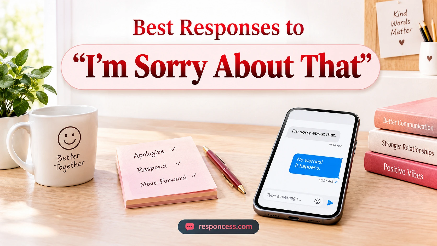 Best Responses to “I’m Sorry About That”