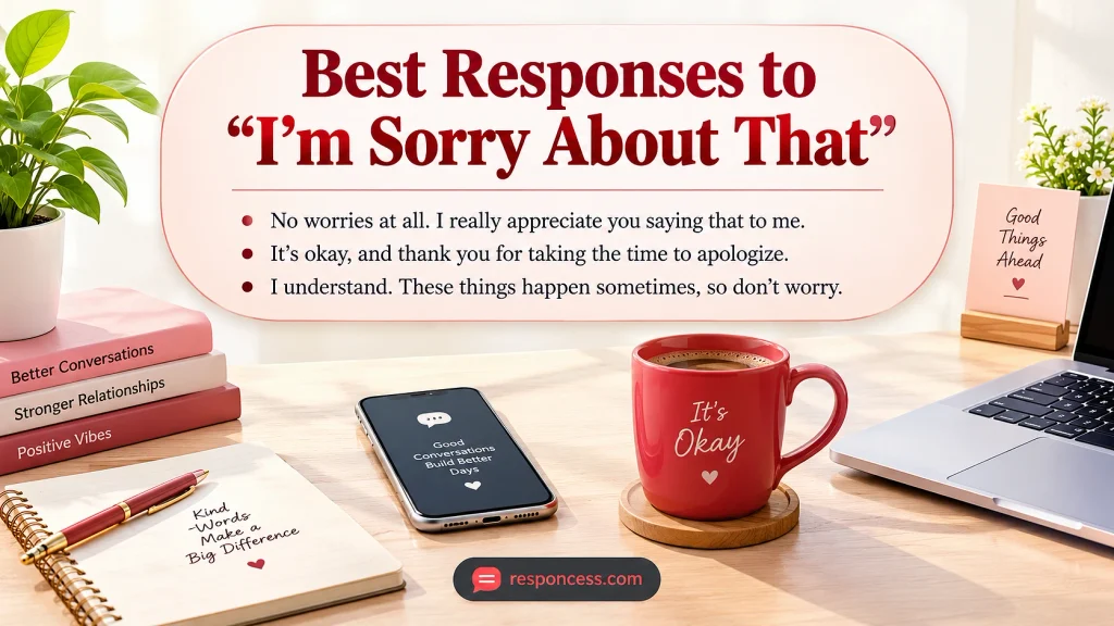 Best Responses to “I’m Sorry About That”