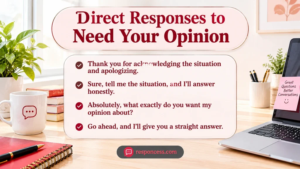 Direct Responses to Need Your Opinion